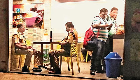 There are allegations that cops keep harassing shopkeepers at night Representation purpose only