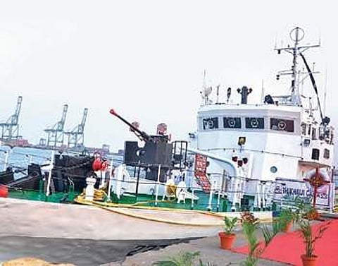 ICGS Bhikhaiji Cama that was decommissioned on Sunday | Express