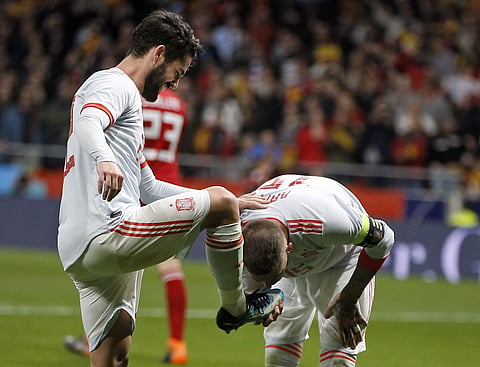 Isco's (L) hat-trick destroyed Argentina | AP