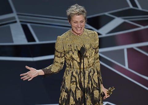 Frances McDormand won an Oscar for best actress for 'Three Billboards Outside Ebbing, Missouri'. (Photo | AP)