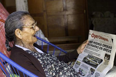 Guadalupe Palacios learnt to read when she was 92 through a literacy program and is now in High School. (File Photo | AFP)