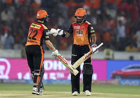 Shikar Dhawan and Kane Williamson. | AP