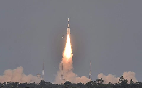 Communication from GSAT-6A satellite was lost was on course for the final firing. (Photo: ISRO's GSLV-F08 carrying GSAT-6A communication satellite | PTI)