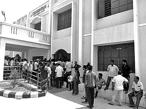 Guardians staging protest in front of the school | Express
