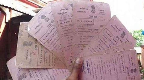 A representational image of a ration card.