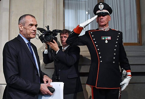 Cottarelli said that should his technocrat government win parliamentary approval, it would stay in place until elections at the start of 2019. | AP