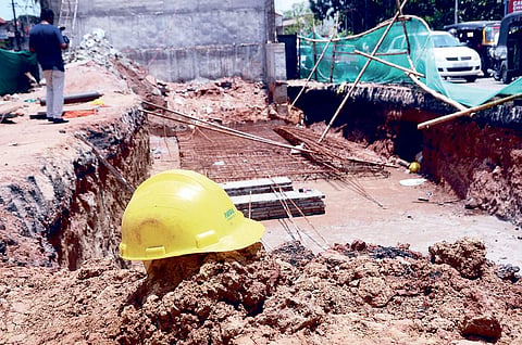The flyover mishap site at Bomikhal on Friday | Express