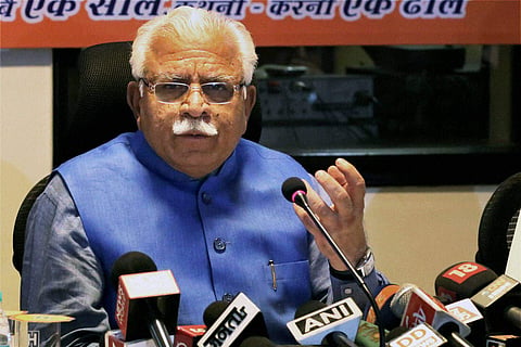 Haryana Chief Minister Manohar Lal Khattar (File | PTI)