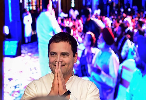Congress President Rahul Gandhi during the launch of 'Samruddha Bharat' event in Bengaluru on Tuesday. | PTI