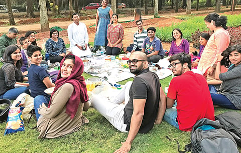 Potluck party of Vegan Bangalore group