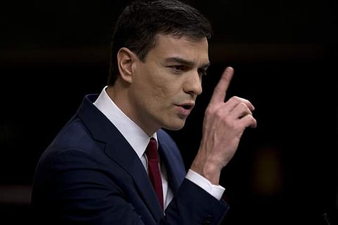 Spain's Socialist party chief Pedro Sanchez