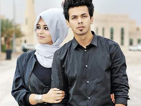 Ajmal Khan with his wife Jumanan Khan