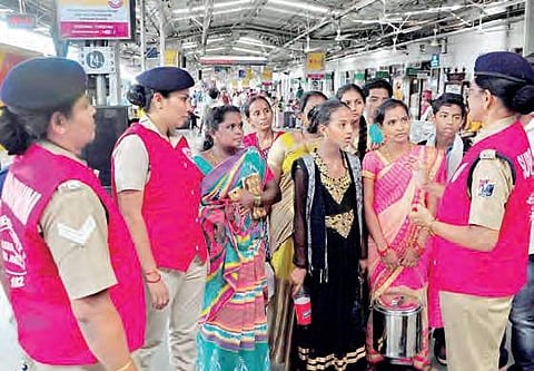 Divisional Railway Manager MS Mathur launches the Subhadra VAHINI at Visakhapatnam Railway station on Monday | Express