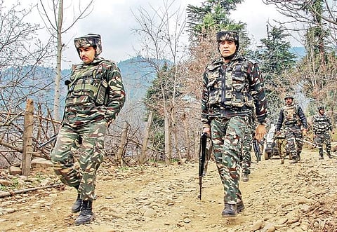 Security personnel in J&K's Kupwara district (File | PTI)