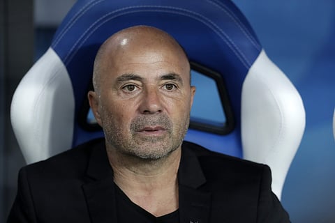 Argentina coach Jorge Sampaoli is seen before the group D match between Argentina and Croatia at the 2018 soccer World Cup in Nizhny Novgorod Stadium in Nizhny Novgorod, Russia, Thursday, June 21, 2018. | AP