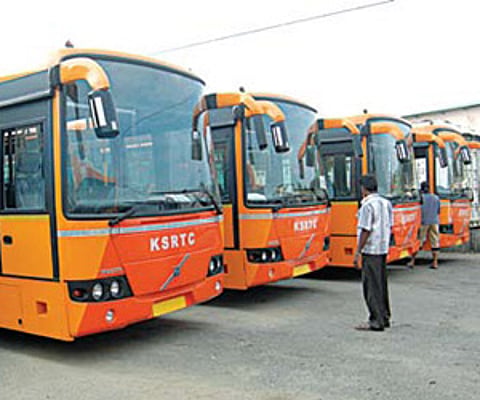 KSRTC buses.