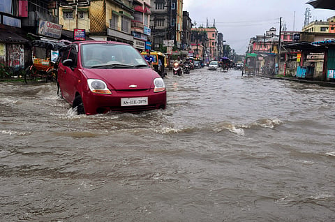 A total of 96,993 people in five districts were reeling under the impact of the flood, as against the 1.94 lakh people in six districts yesterday. (PTI file image of Assam floods used for representational purpose only)