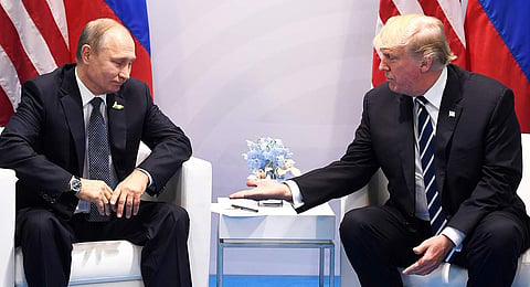 Russian President Vladimir Putin and his US counterpart Donald Trump. | AFP
