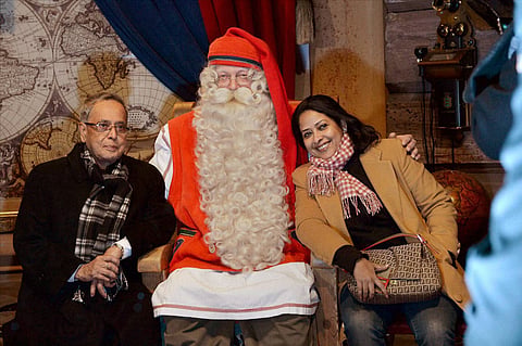 President Pranab Mukherjee and his daughter Sharmistha Mukherjee (File | PTI)