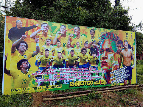 Flex boards are made of PVC plastic which is a major source of environmental pollution (Photo | Facebook/Brazil fans Kerala)