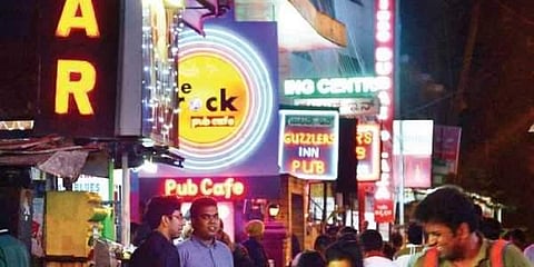 Pubs and liquor outlets in Bengaluru.