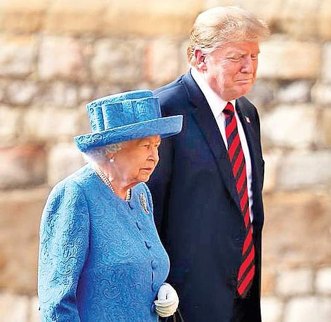 Donald Trump with Queen Elizabeth