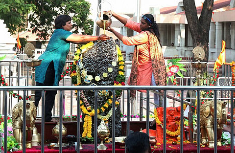 Women entered the sanctum sanctorum Shani Shingnapur temple and offer prayers breaking the tradition followed for several decades in Ahmednagar Maharashtra. (File Photo)