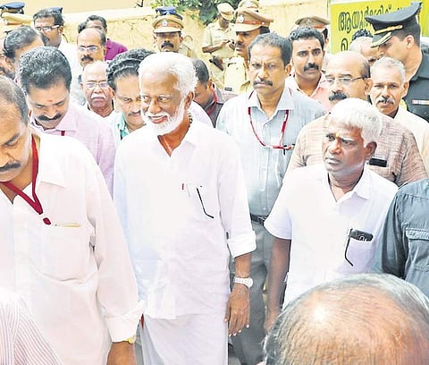 Mizoram Governor Kummanam Rajasekharan arriving to deliver the valedictory address at the national seminar in Aranmula | Express