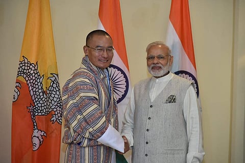 PM Modi with Bhutanese PM Tshering Tobgay