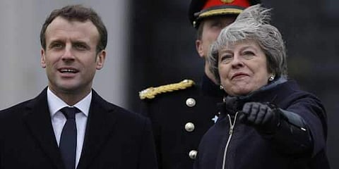 Emmanuel Macron and Theresa May (File | AP )