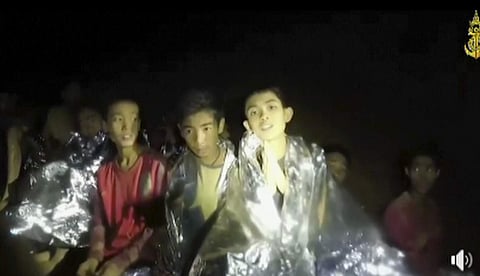 Thai boys trapped in cave. | AP