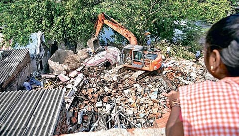 Eviction drive in Namachivayapuram last year | file photo