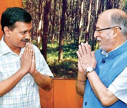 Delhi CM Arvind Kejriwal and Delhi L-G Anil Baijal (Photo | File)