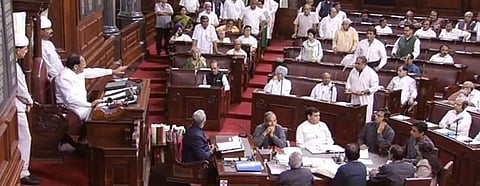 Opposition raised slogans in the Upper House as BJP President Amit Shah tried to finish his speech on Assam NRC.