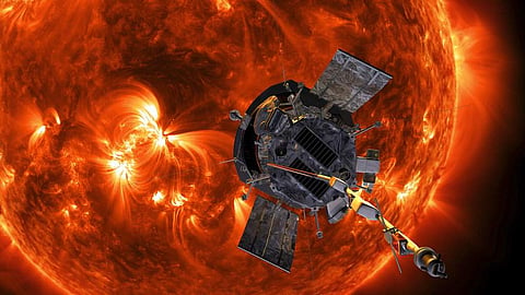 This image made available by NASA shows an artist's rendering of the Parker Solar Probe approaching the Sun. (File | AP)
