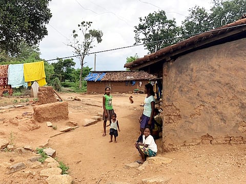 A view of the poverty-stricken Jabra village in Khunti district of Jharkhand. (Photo | PTI)