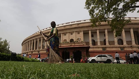 The Indian Parliament on the 11th sitting of the Monsoon Session. (Photo| EPS/ Shekhar Yadav)