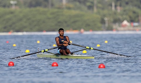 Dattu Baban Bhokanal, of India, competes in the men's rowing single sculls quarterfinal heats during the 2016 Summer Olympics in Rio de Janeiro, Brazil, Tuesday, Aug. 9, 2016. | (File | AP)