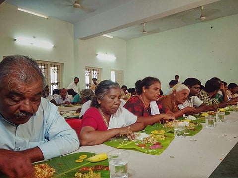 Flood survivors at Pilakkav Relief camp celebrating Onam. (Photo| BP Deepu)