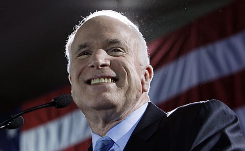 McCain, the war hero who became the GOP's standard-bearer in the 2008 election, has died. He was 81. His office says McCain died Saturday, Aug. 25, 2018. He had battled brain cancer. (Photo | AP)