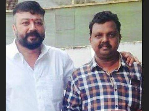 Actor Jayaram with director KK Haridas. (Photo | Facebook)