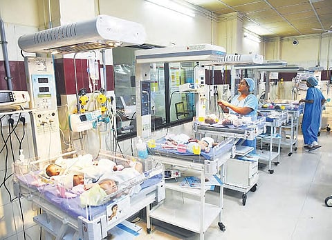 Image of a state-of-art special newborn care unit set up at Petlaburj Maternity hospital used for representational purposes only.