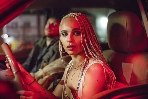 This image released by Lionsgate shows Zoe Kravitz in a scene from 'Kin.' (Alan Markfield/Lionsgate via AP)
