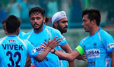 Indian hockey team. (Photo | Hockey India Twitter)