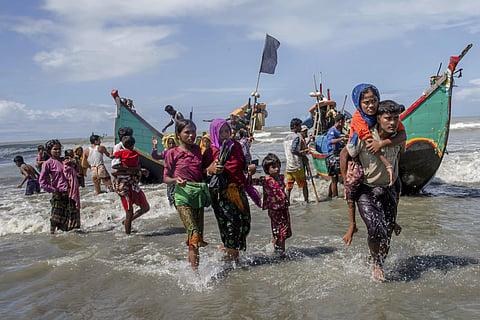 Rohingya refugees arriving on Bangladesh shores by boats (Photo | File / AP)