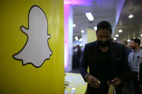 The logo of messging app Snapchat. (File Photo | Reuters)