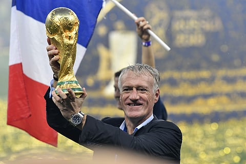 France head coach Didier Deschamps with the World Cup trophy (File | AP)