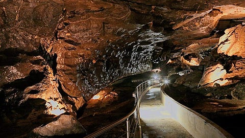 The Al Hoota Cave is made of stone. (Photo | Oman Tourism Development Company)