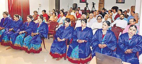 The eight transgenders (front row) who graduated in a beautician course from Marthoma Guidance and Training Centre, Vyttila