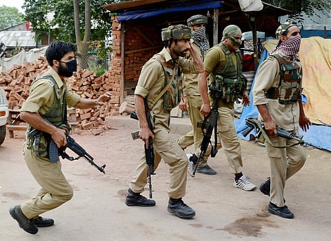 Image of Jammu and Kashmir Police personnel for representational purpose (File | PTI)
